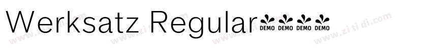 Werksatz Regular字体转换